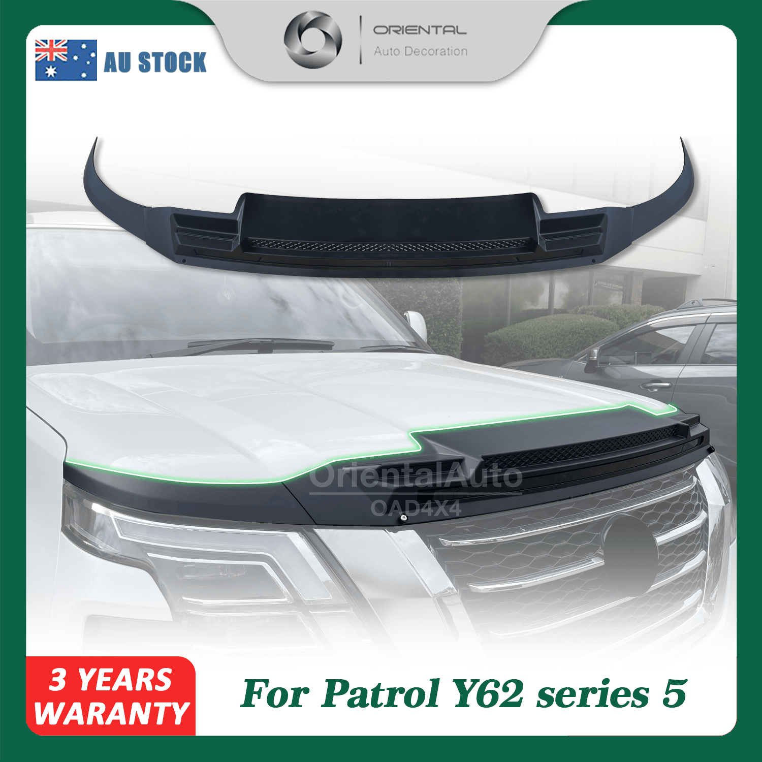 Nissan patrol y62 series deals 5 bonnet protector