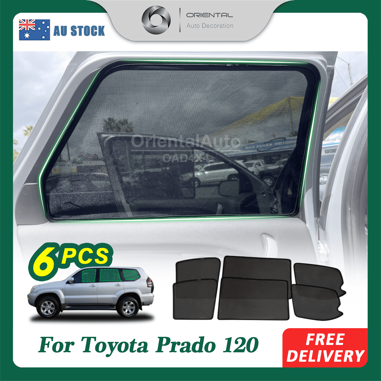 Toyota prado 2024 window sunshade