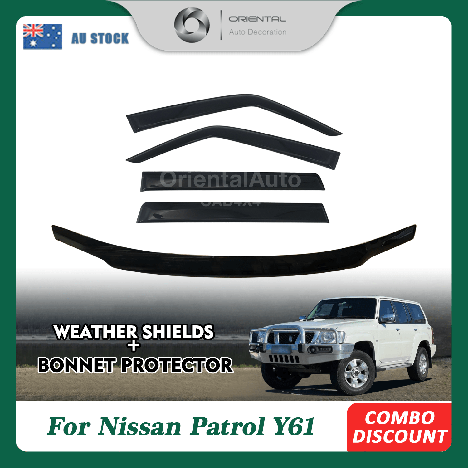 Nissan patrol deals y61 bonnet protector