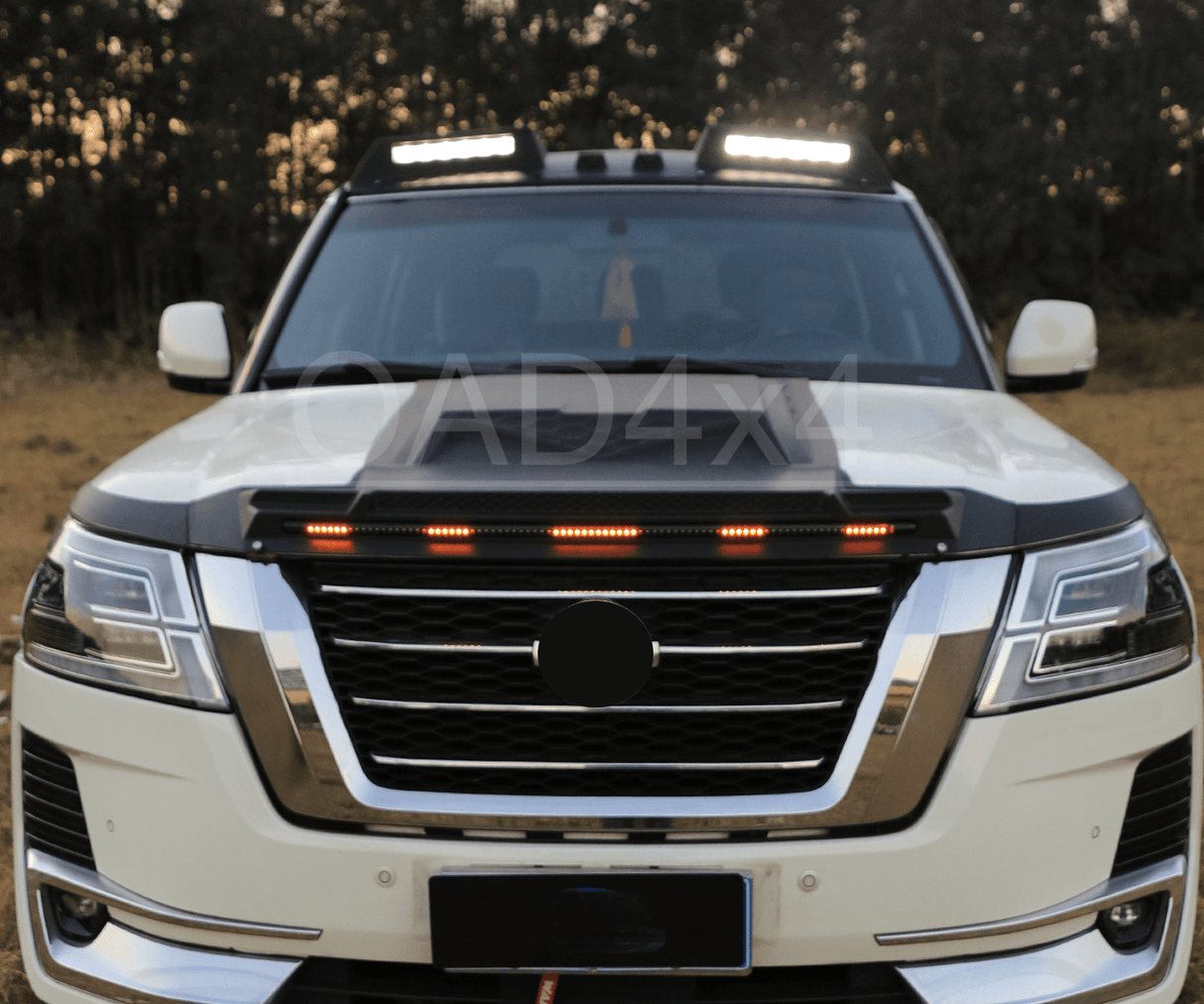 Bonnet Protector with LED Lights for Nissan Patrol Y62 Series 2019-Onwards