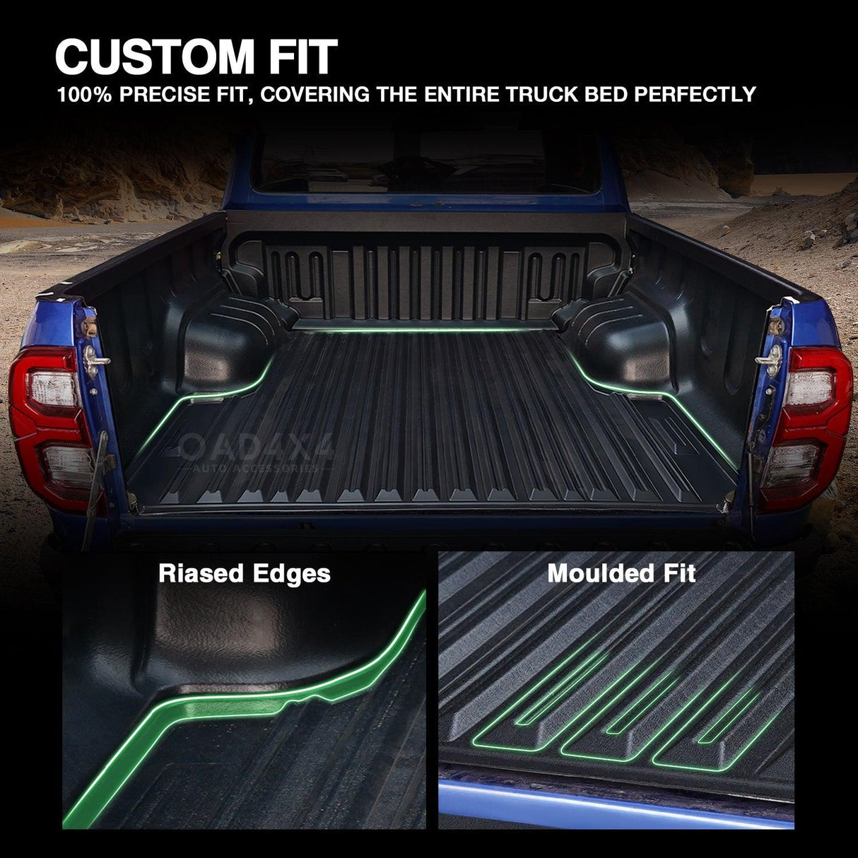 Ute Mat for Ford Ranger Dual Cab 2022-Onwards Fitted with Factory Plastic Tub Liner