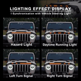 Bonnet Protector with LED Lights for Jeep Wrangler JL 4D 2018-Onwards