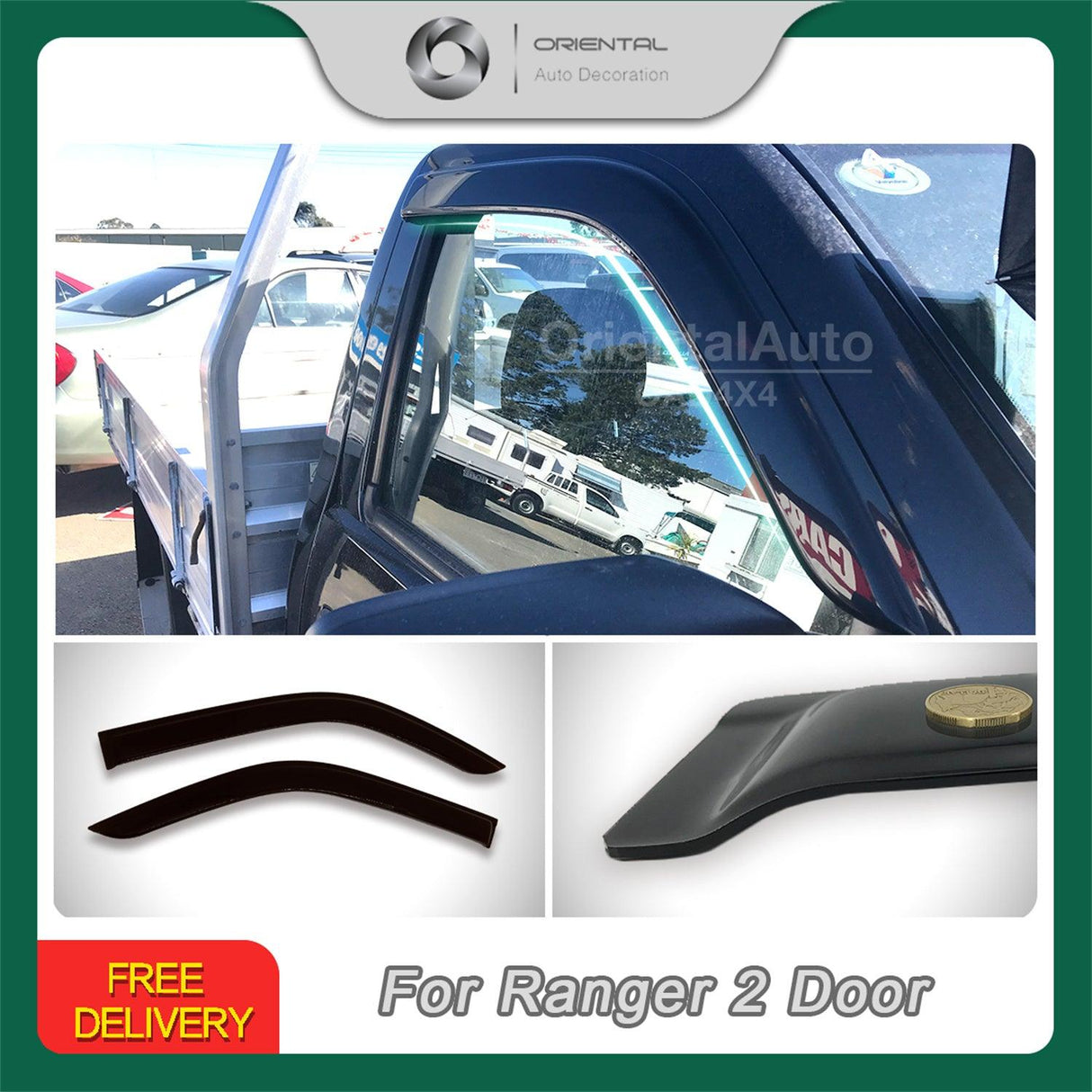 Weather Shields For Ford Ranger PJ PK Single / Extra Cab 2006-2011 2PCS