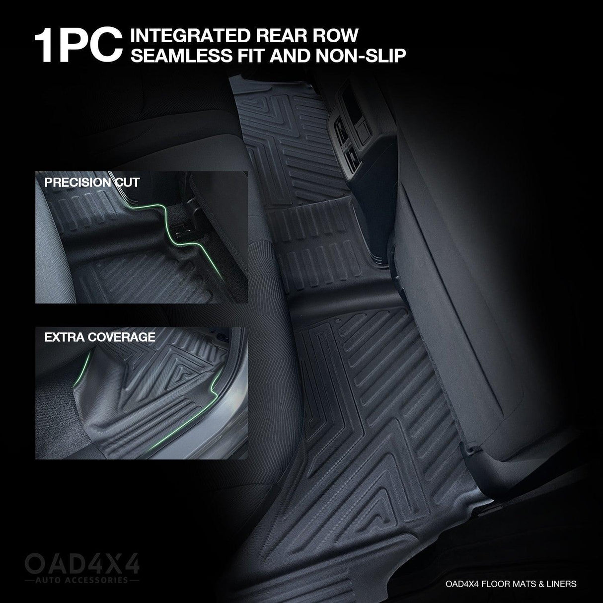 5D TPE Car Floor Mats for Mazda BT-50 BT50 Dual Cab 2020-Onwards