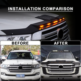 Bonnet Protector with LED Lights for Toyota LandCruiser 200 2016-2021