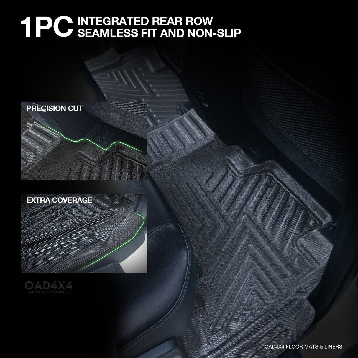 5D TPE Car Floor Mats for Toyota Prado 150 7 Seats 2009-Onwards