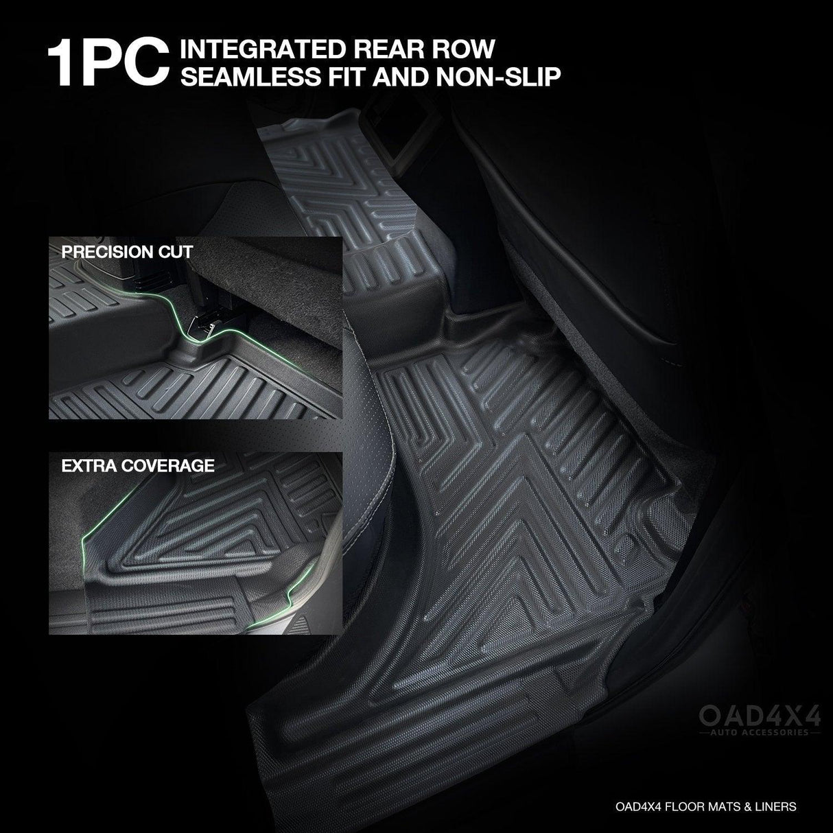 5D TPE Car Floor Mats for ISUZU D-MAX Dual Cab 2012-2020