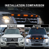 Bonnet Protector with LED Lights for Mitsubishi Pajero 2007-2020