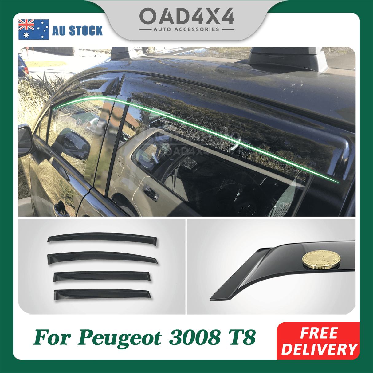 Weather Shields for Peugeot 3008 T8 2010-2016