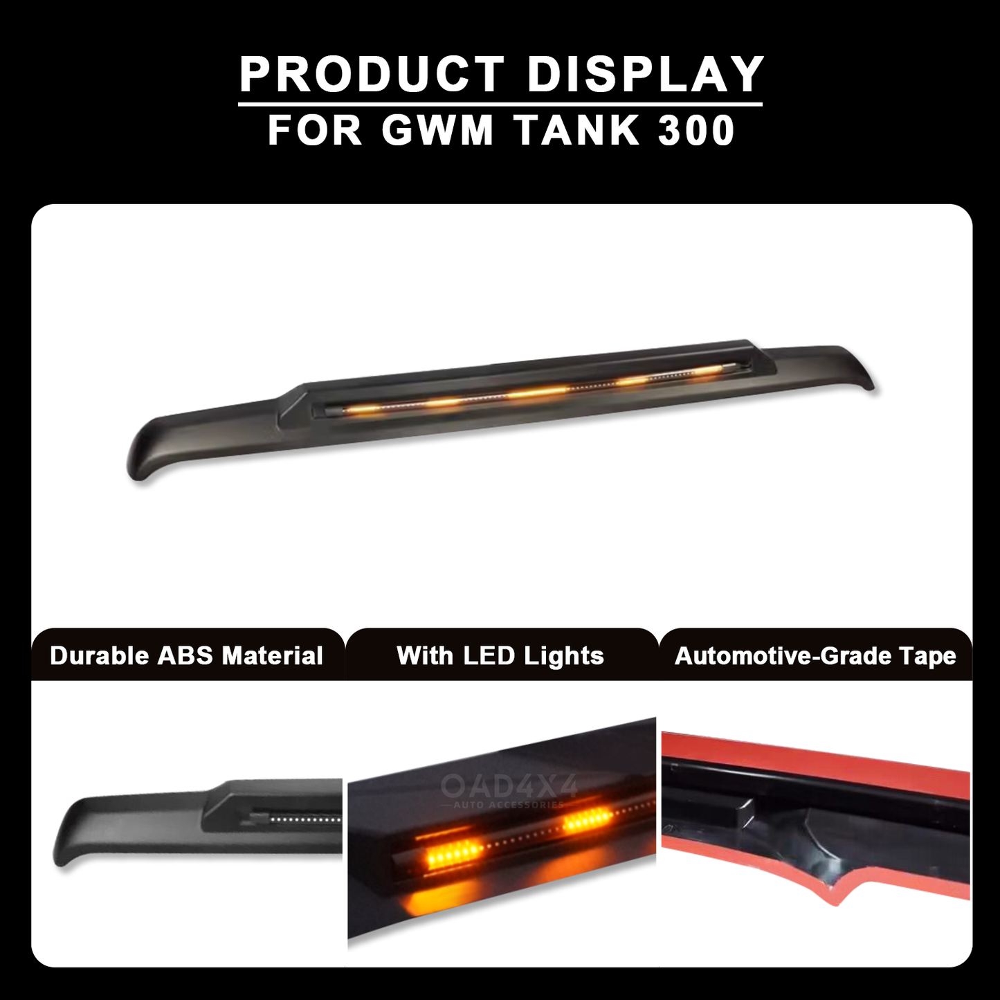 LED Light Bonnet Protector for GWM TANK 300 TANK300