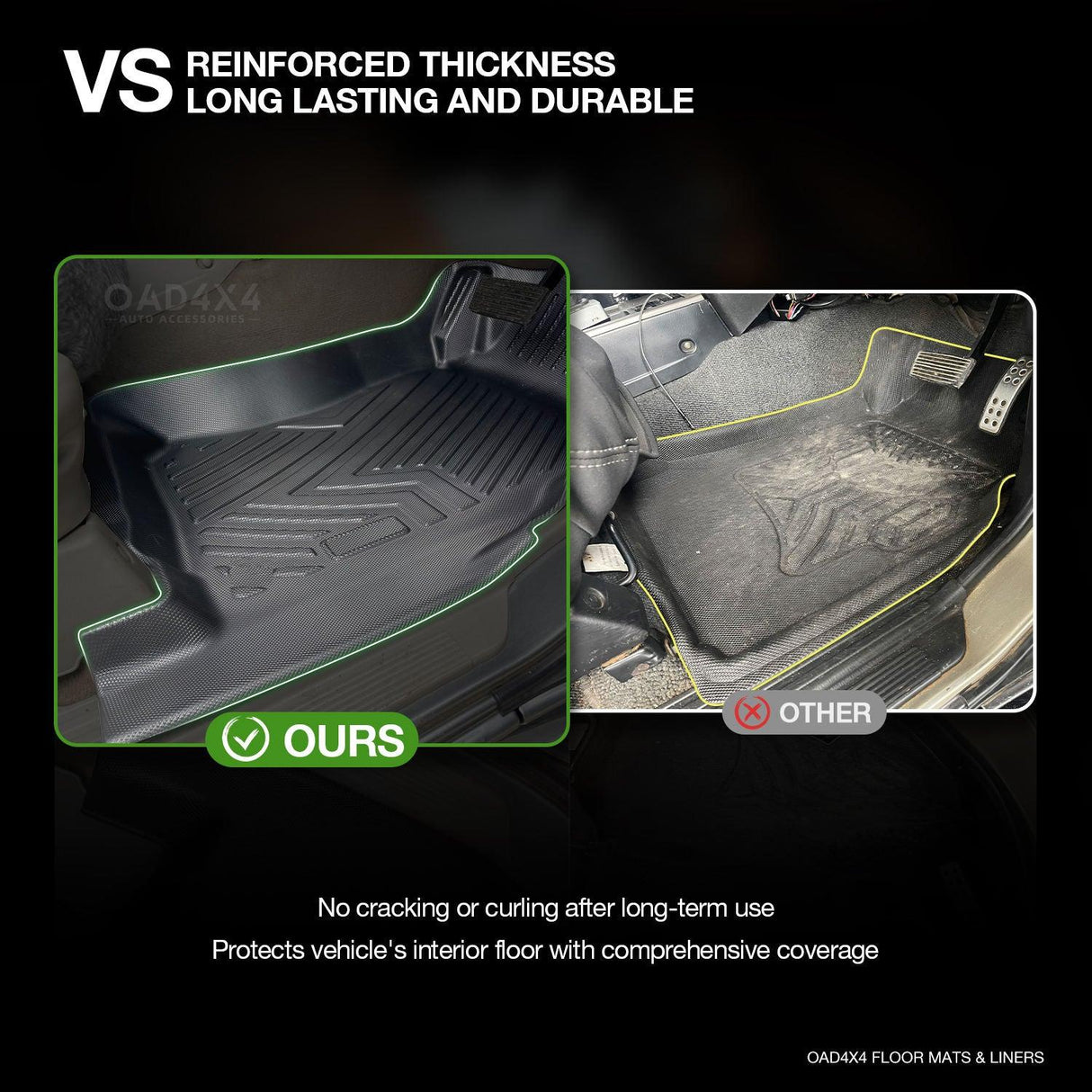 5D TPE Car Floor Mats for Nissan Patrol Y61 GU 1997-2015