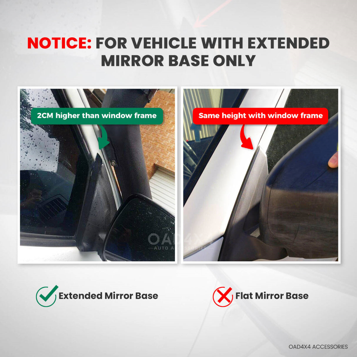 Weather Shields for Mitsubishi Triton Single Cab 2006-2015 with Extended Mirror