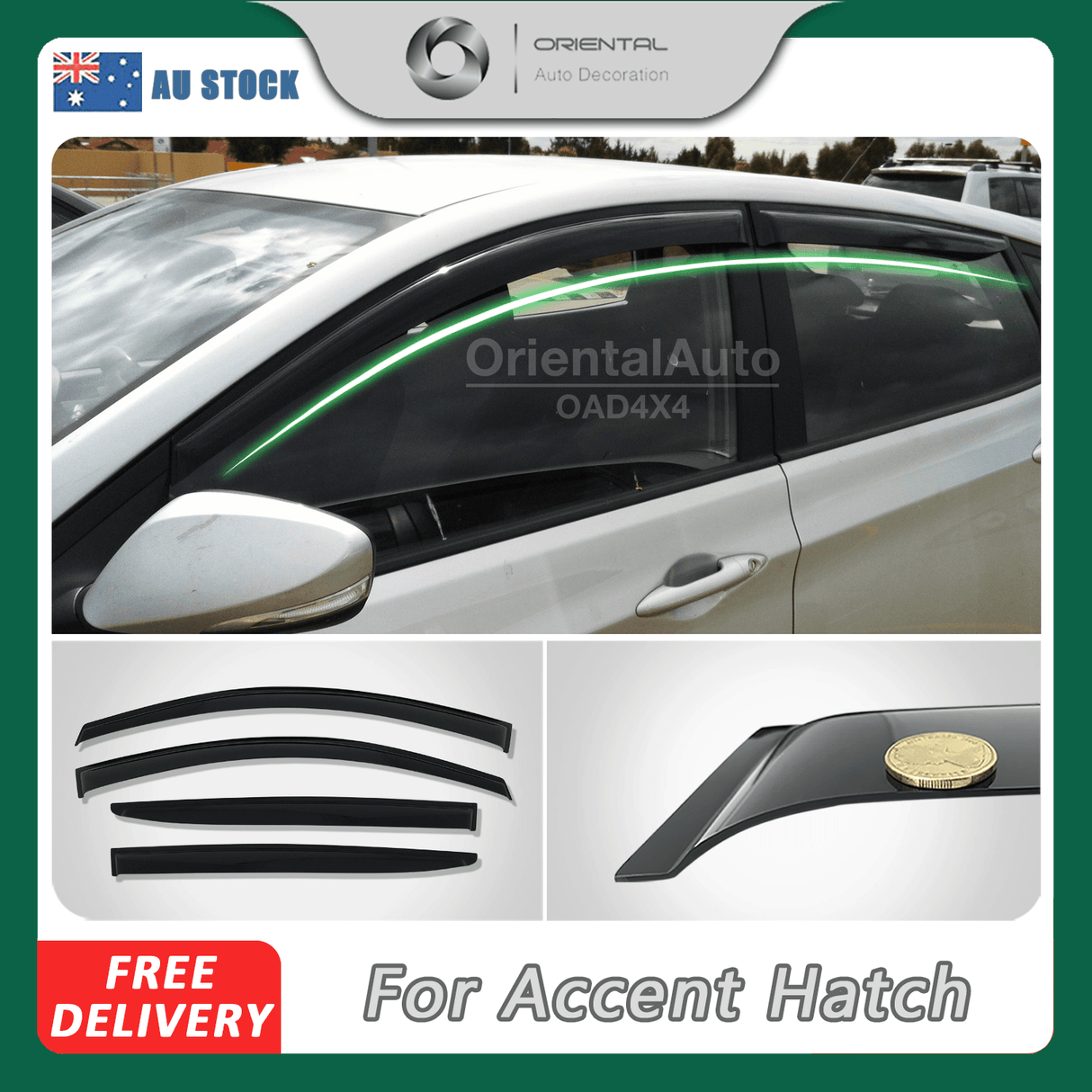 Weather Shields for Hyundai Accent Hatch 2011-Onwards