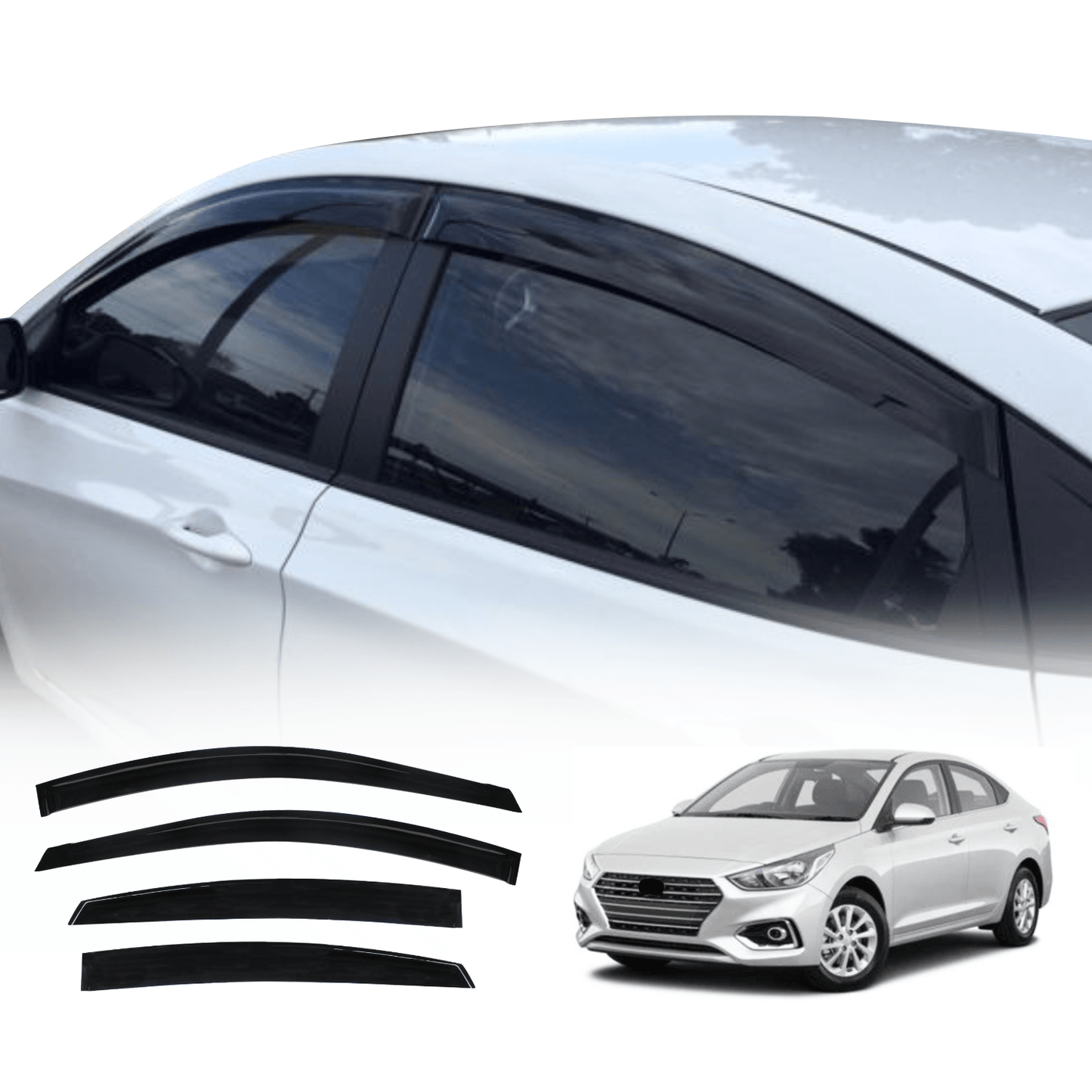 Weather Shields for Hyundai Accent RB Sedan 2011-Onwards