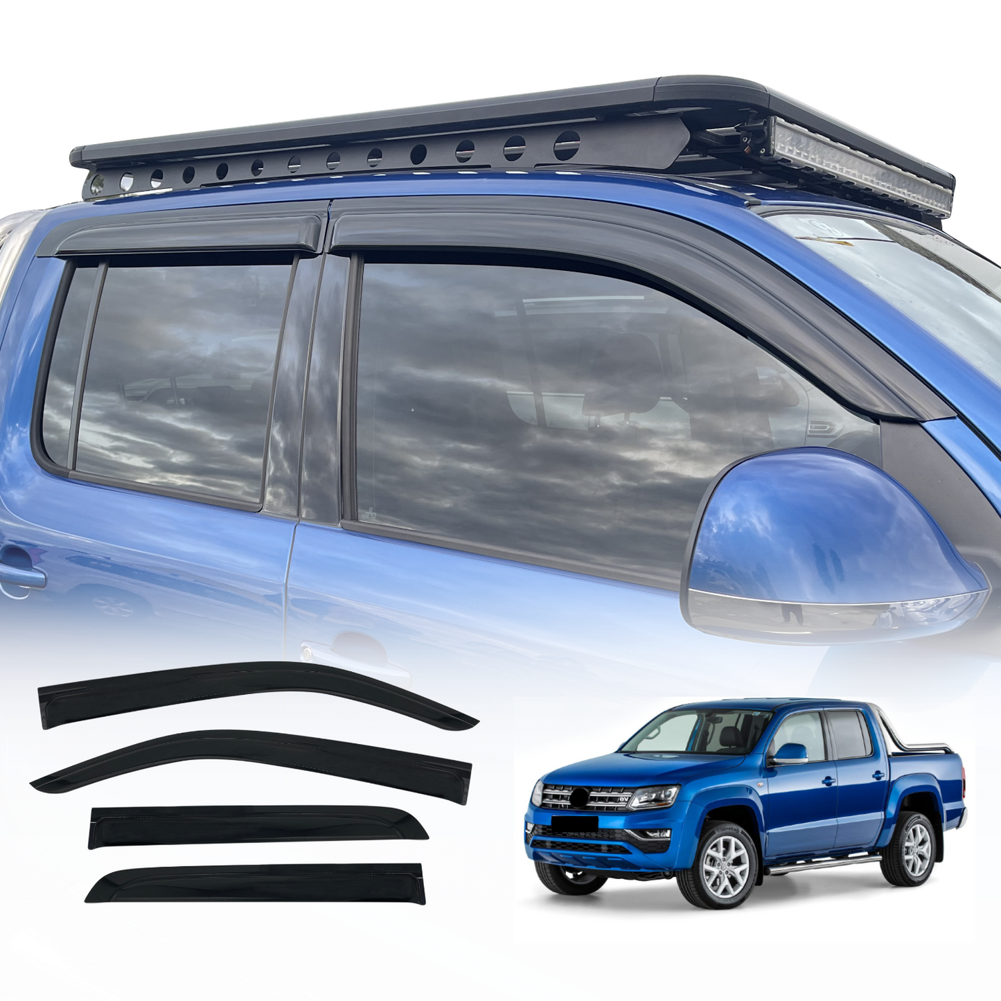 Weather Shields for Volkswagen Amarok 2H Series Dual Cab 2009-2022