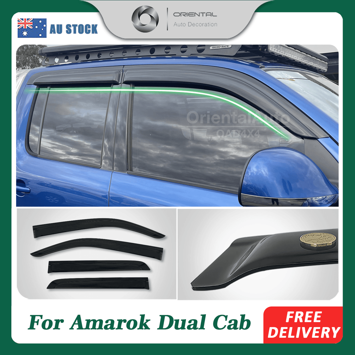 Weather Shields for Volkswagen Amarok 2H Series Dual Cab 2009-2022