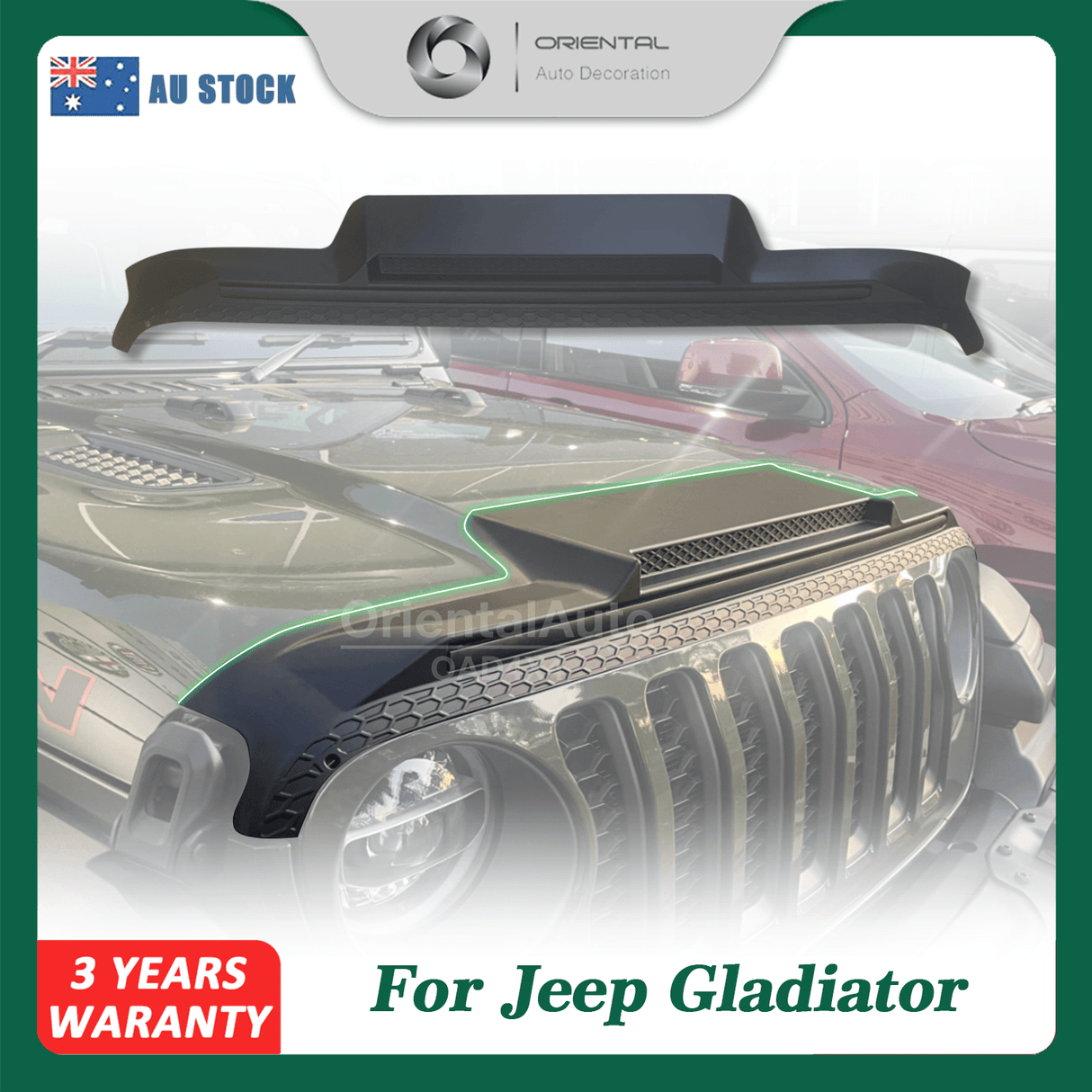 Bonnet Protector for Jeep Gladiator Dual Cab 2020-Onwards