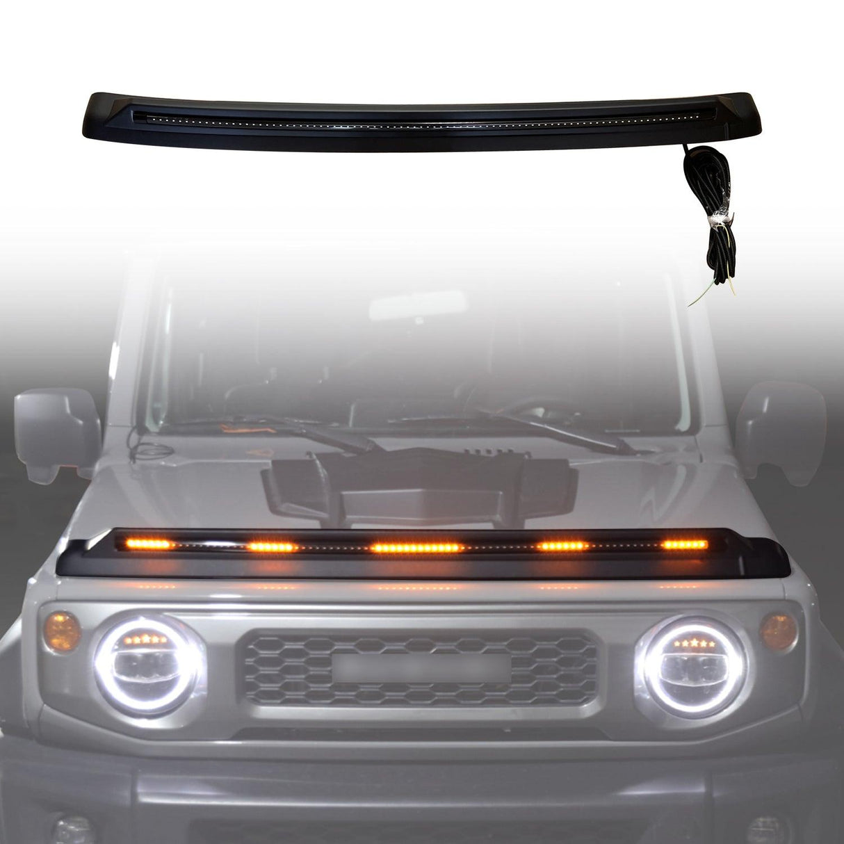 Bonnet Protector with LED Lights for Suzuki Jimny 2018-Onwards