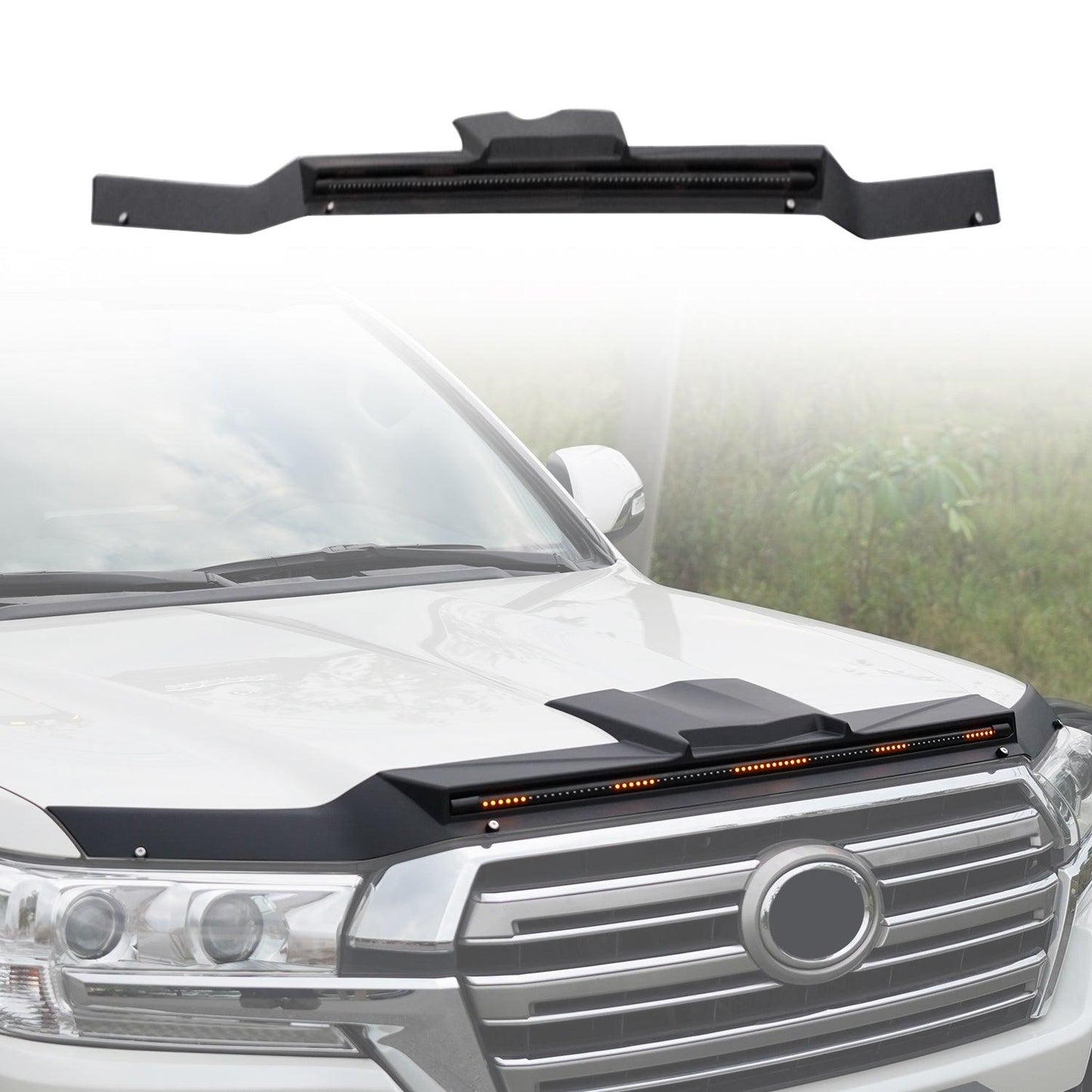 LED Light Bonnet Protector for Toyota LandCruiser 200 2016-2021