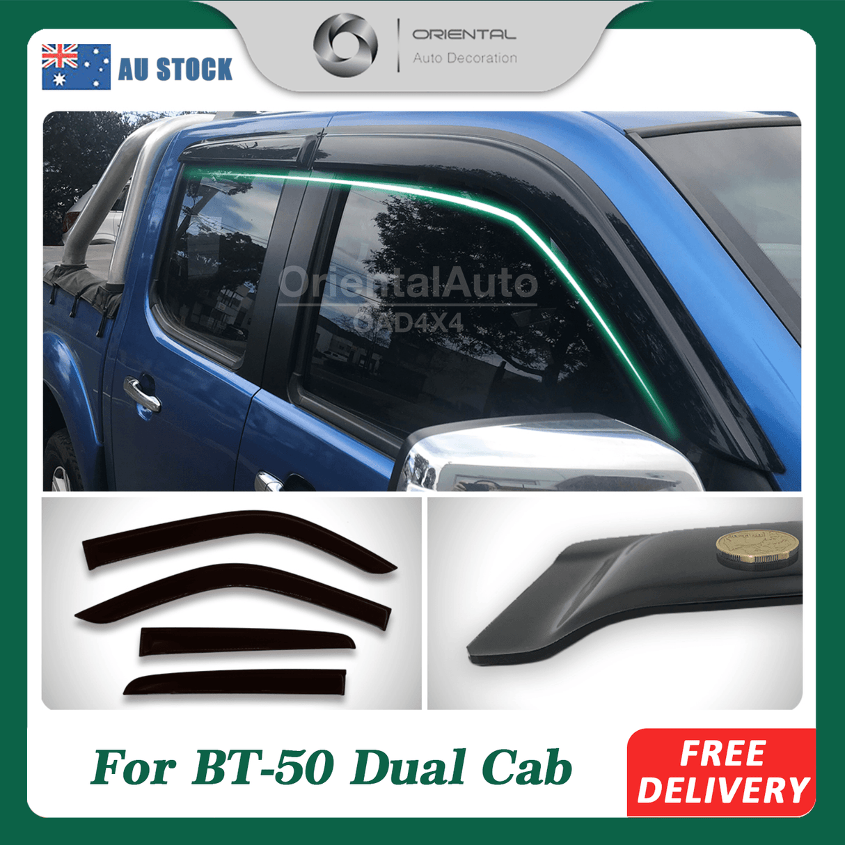 Weather Shields for Mazda BT50 BT-50 Dual Cab UN 2006-2011