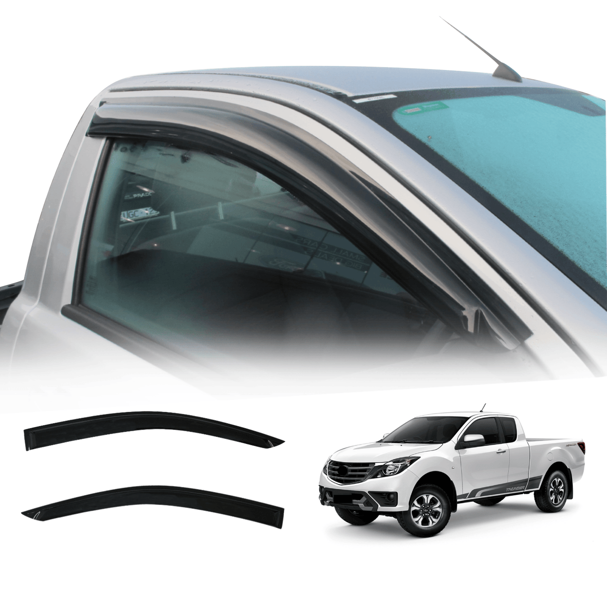 Weather Shields for Mazda BT-50 Extra Cab 2011-2020 2PCS