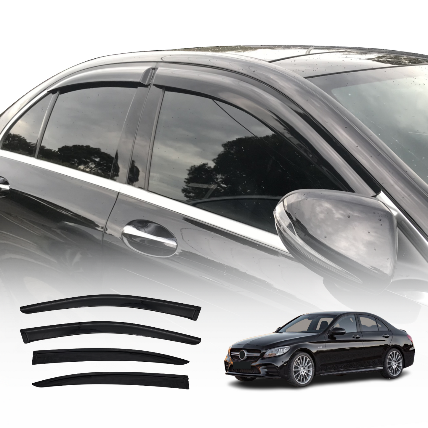 Weather Shields for Mercedes-Benz C-Class W205 Sedan 2014-2021