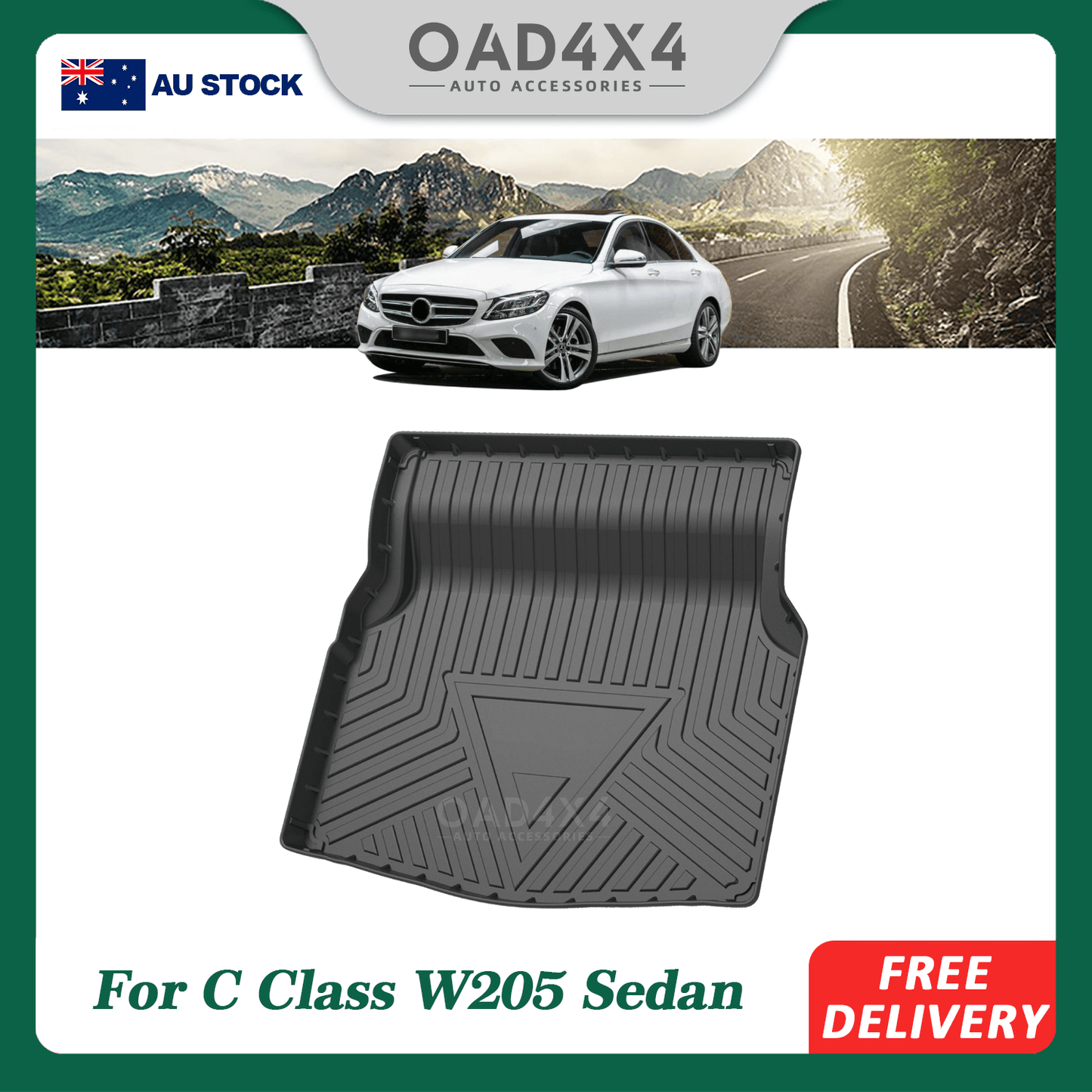 Boot Liner for Mercedes Benz C-CLASS W205 Sedan 2014-2021