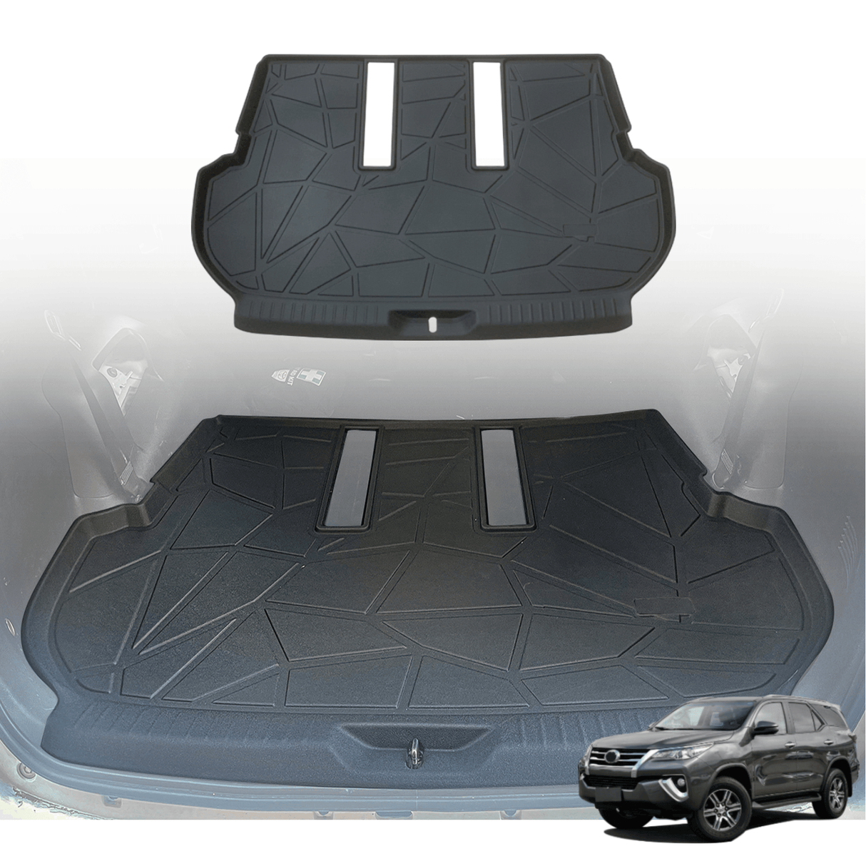 Boot Liner for Toyota Fortuner 2015-Onwards with Inner Rear Step Panel Covered