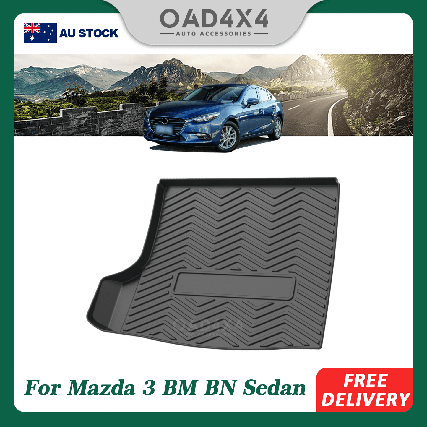 Boot Liner for Mazda 3 Sedan 2013-2019