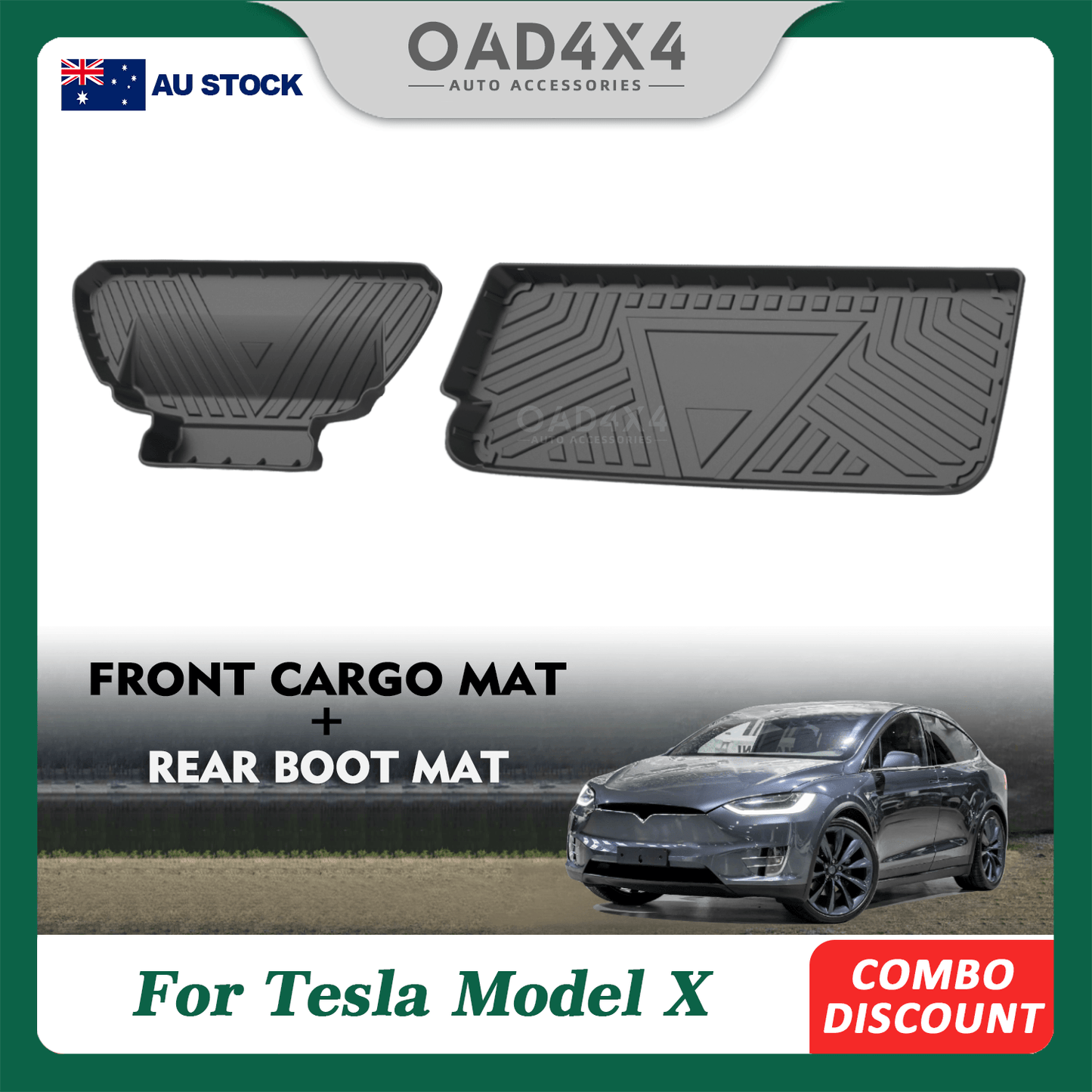 Boot Liner Set for Tesla Model X Front & Rear