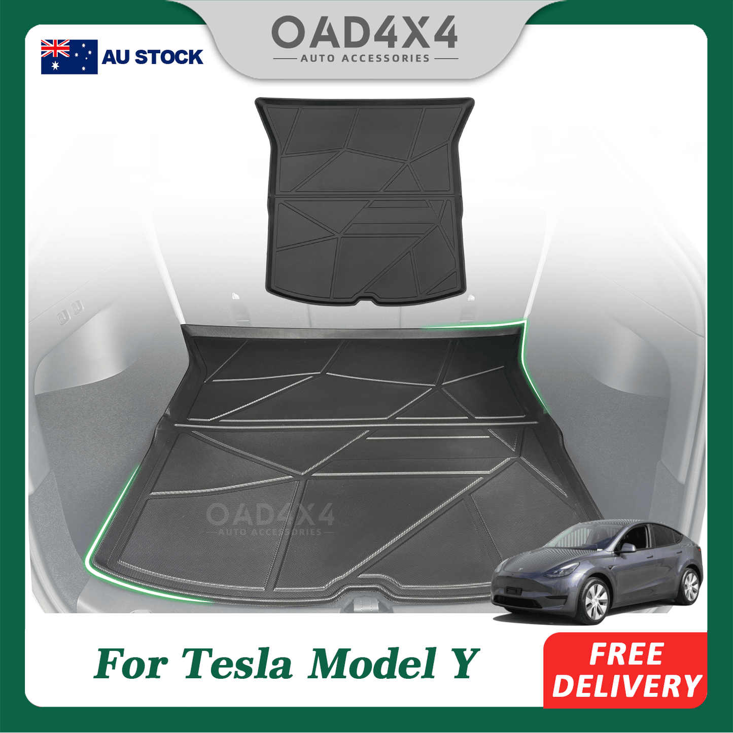 3D TPE Boot Mat for Tesla Model Y 2022-Onwards Cargo Mat Trunk Mat Boot Liner