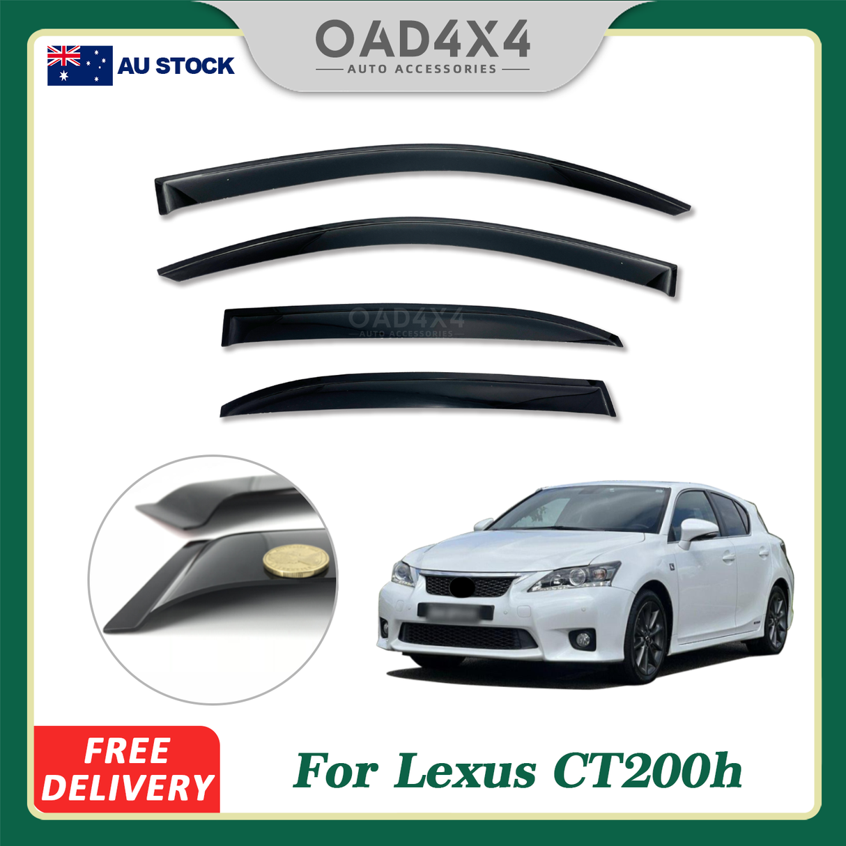 Weather Shields For Lexus CT200h 2011-Onwards