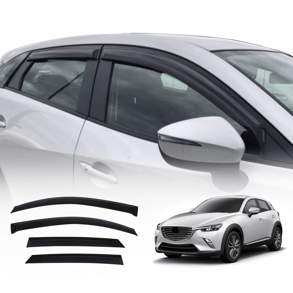 Weather Shields for Mazda CX3 CX-3 2015-Onwards