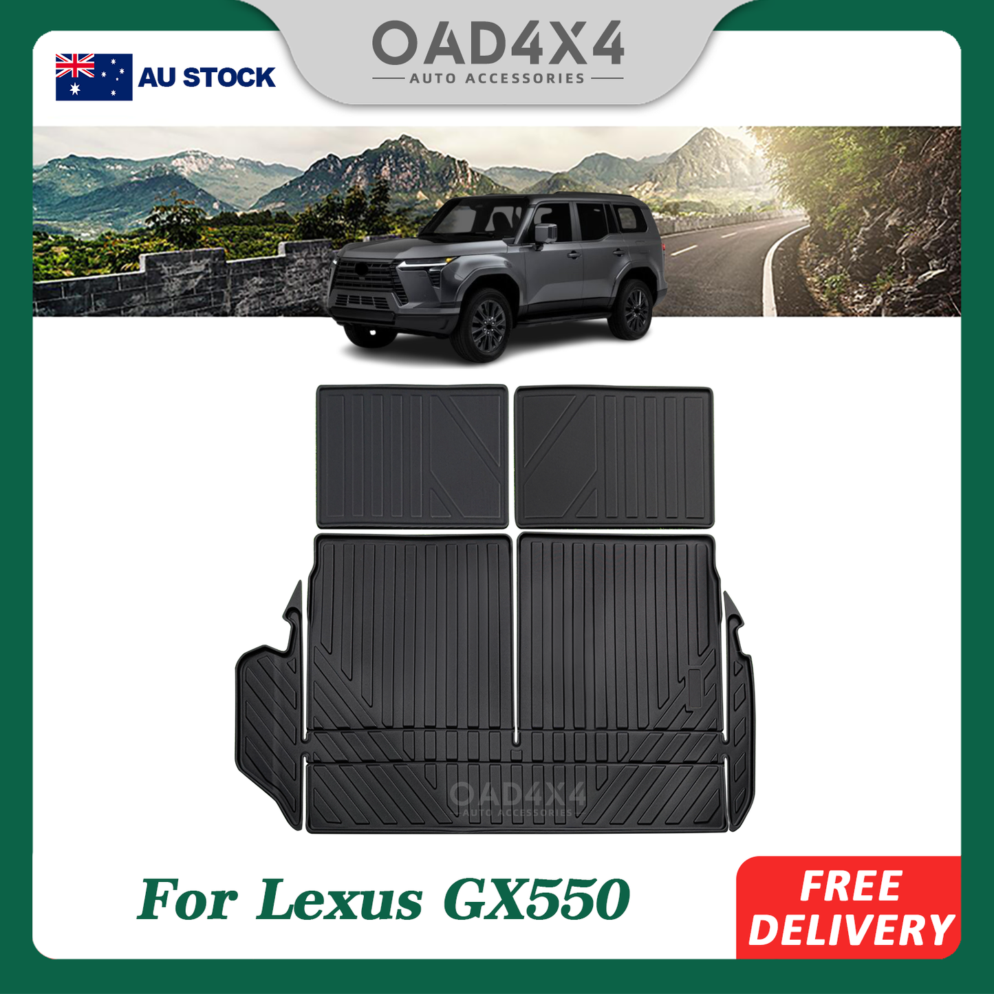 Pre-order Boot Liner for Lexus GX550 7 Seats 2024-Onwards