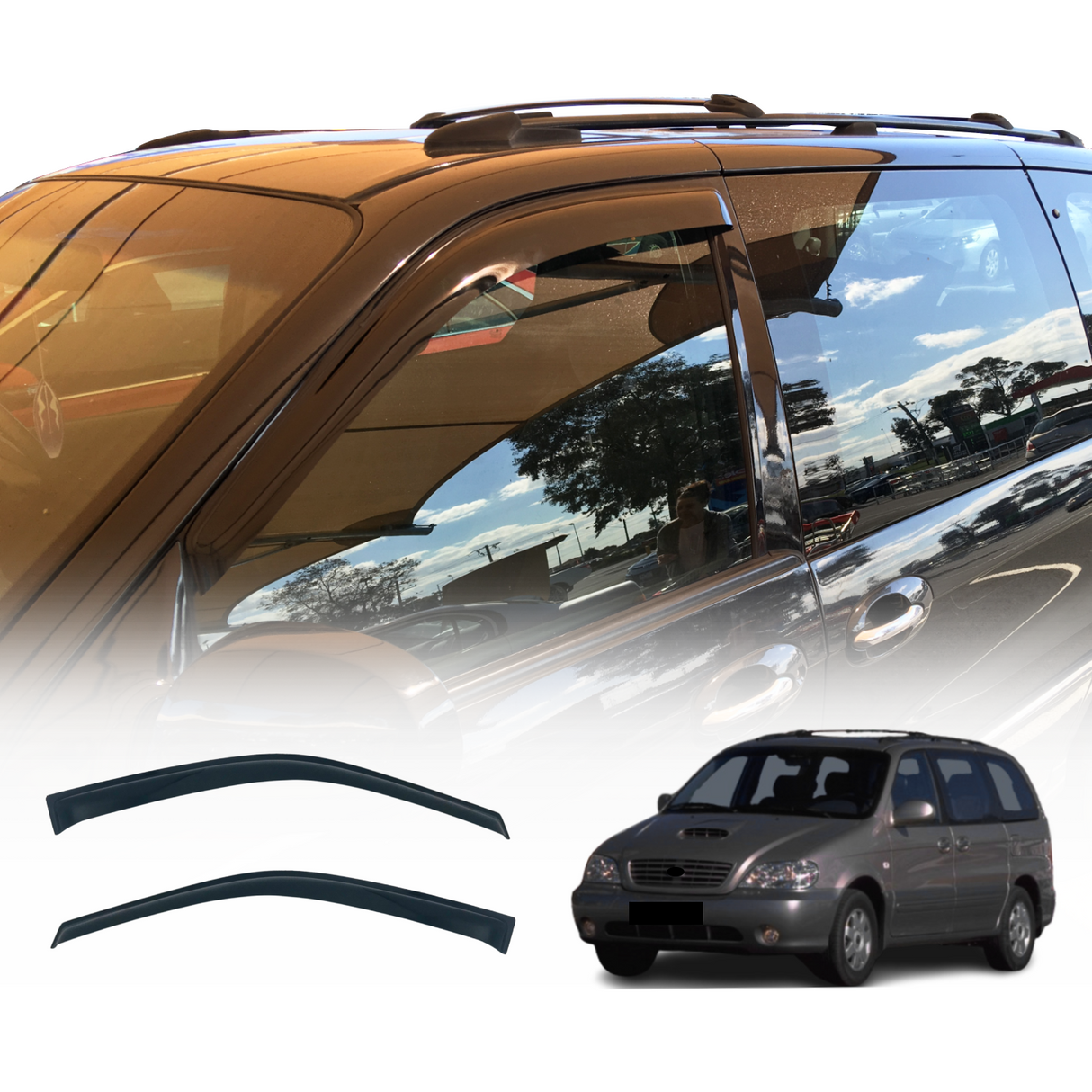 Weather Shields For KIA Carnival 2000-2006 2PCS