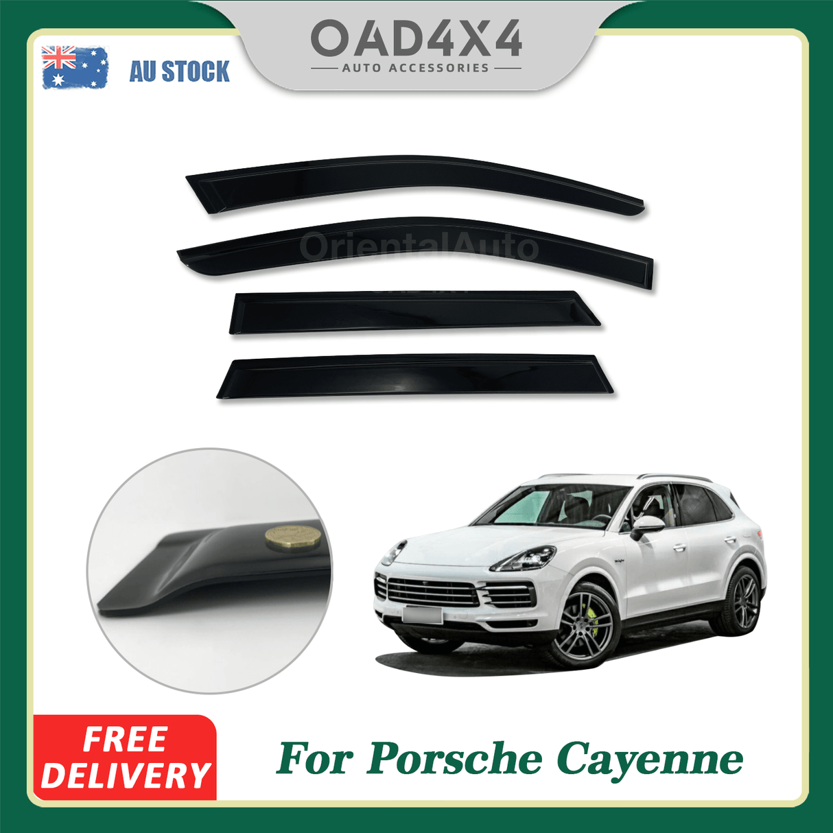 Weather Shields for Porsche Cayenne 2010-Onwards