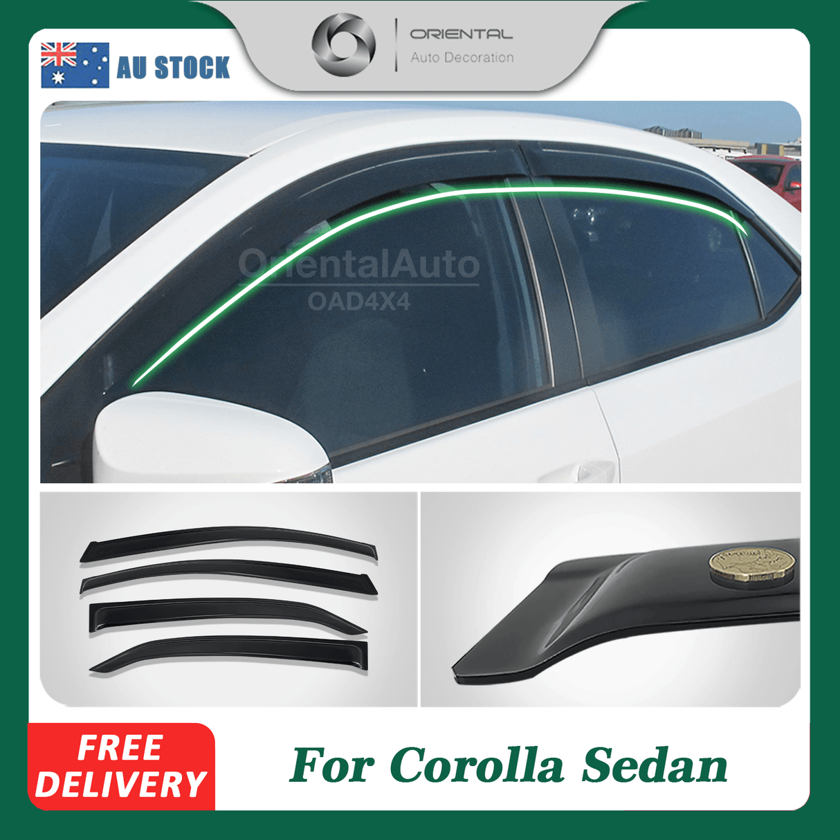 Weather Shields For Toyota Corolla Sedan 2013-2019