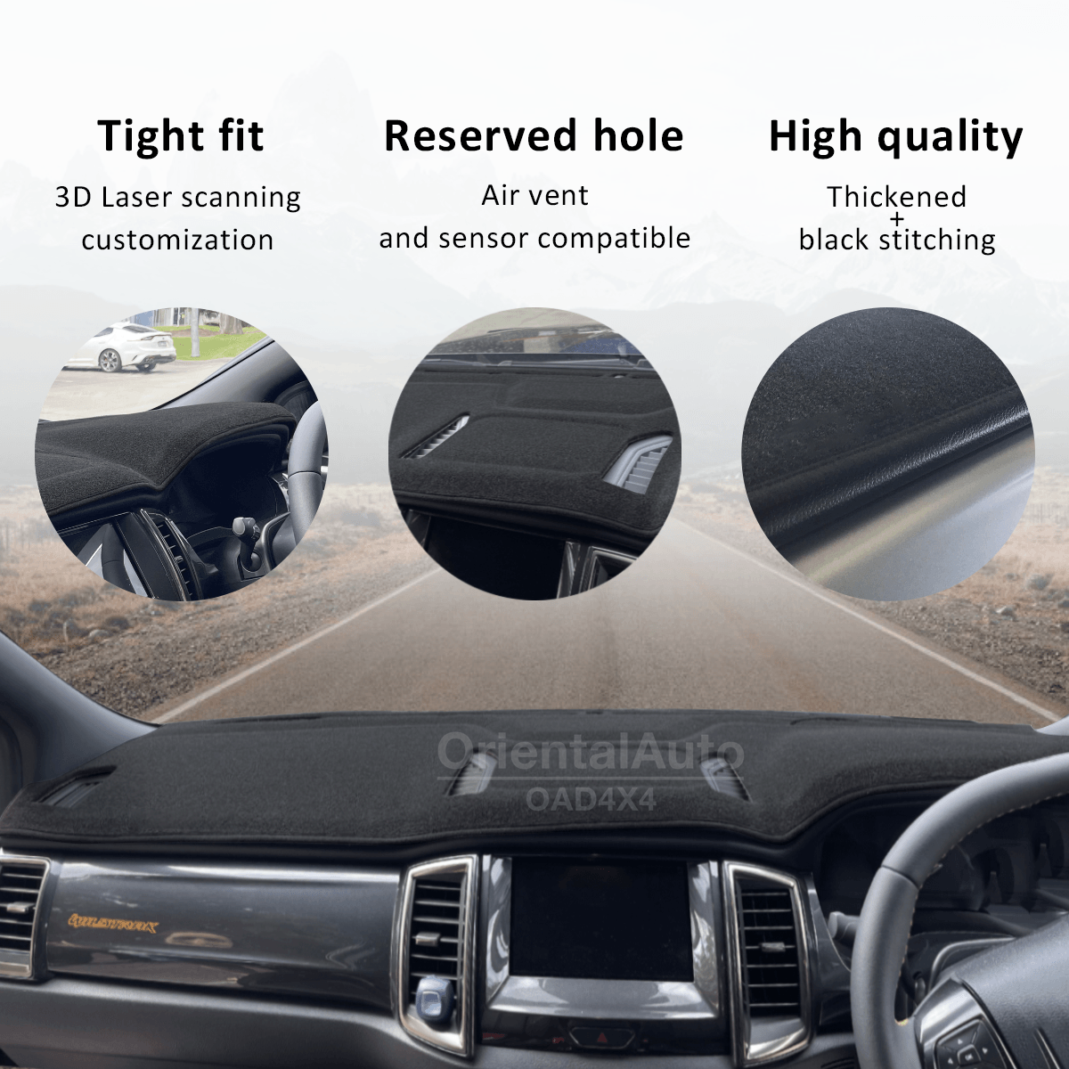 Dash Mat for Ford Ranger Wildtrack / Raptor 2015-2022