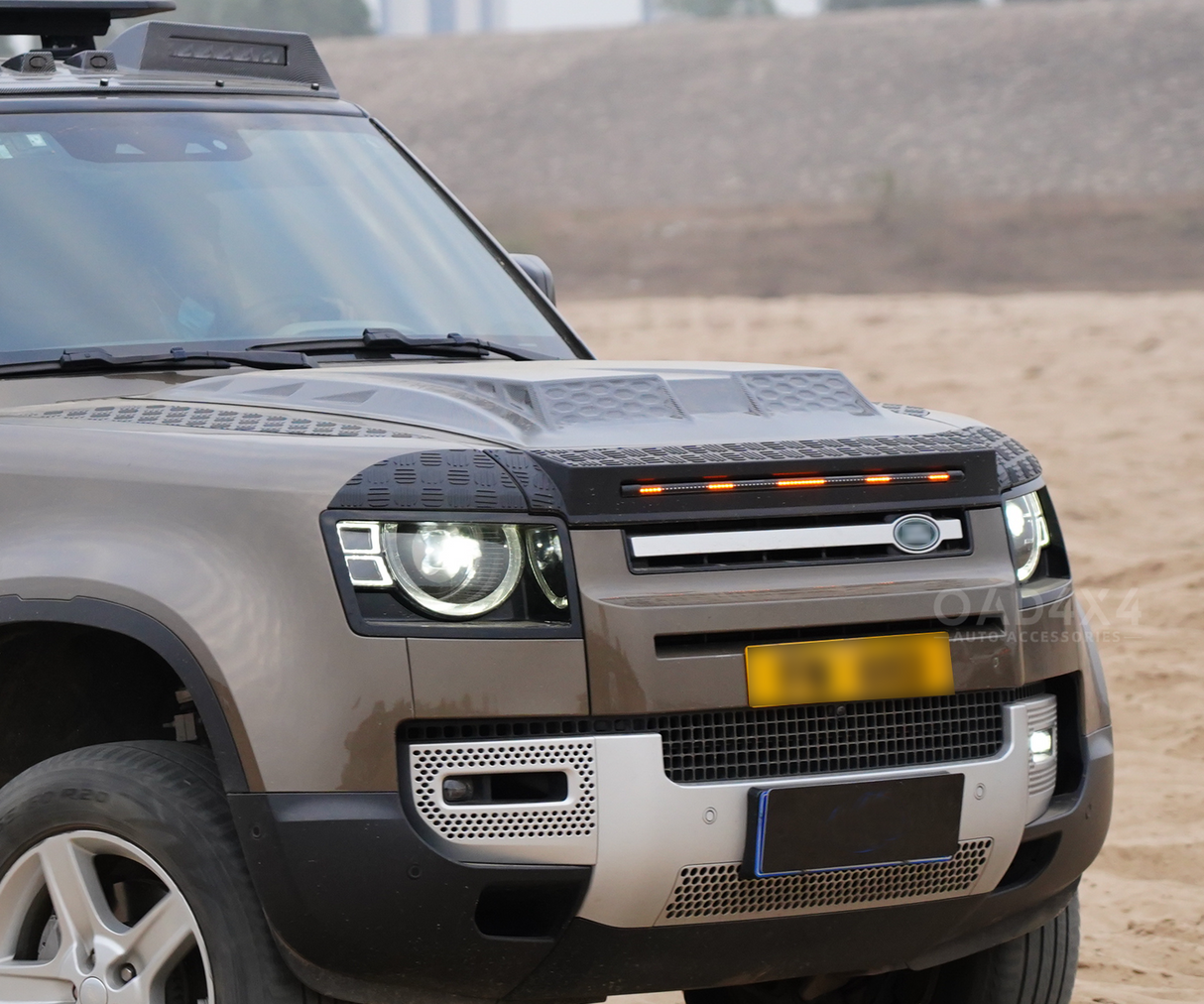 Bonnet Protector with LED Lights for Land Rover Defender L663 Series 2020-Onwards