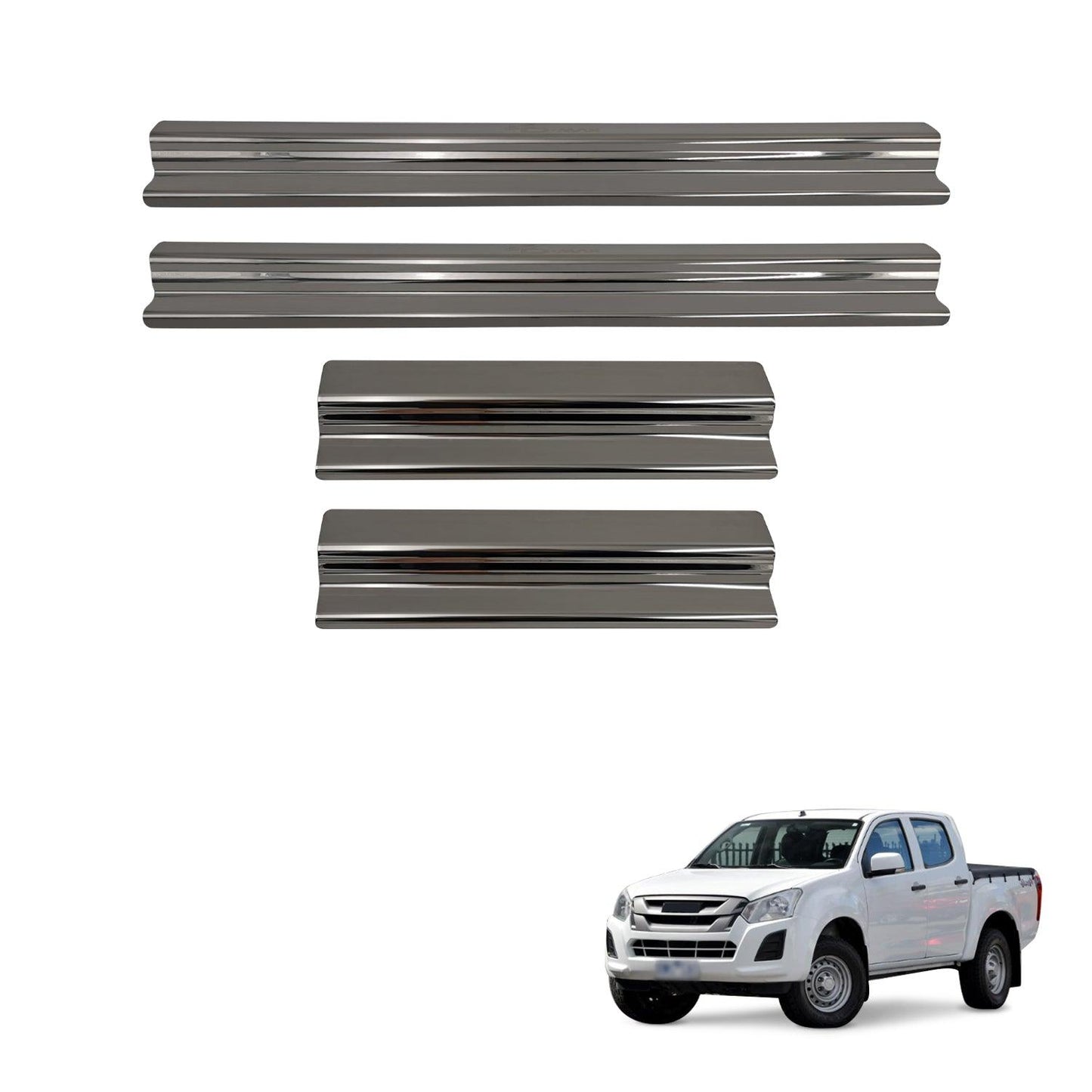 Stainless Door Sill Protector for ISUZU D-MAX / DMAX Dual Cab 2012-2020