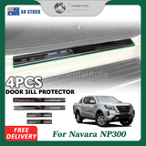 Stainless Door Sill Protector for Nissan Navara NP300 Dual Cab