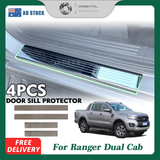 Stainless Door Sill Protector for Ford Ranger PX/PX2/PX3 Dual Cab 2011-2022