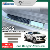 Stainless Door Sill Protector for Ford Ranger Next-Gen Dual Cab 2022-Onwards