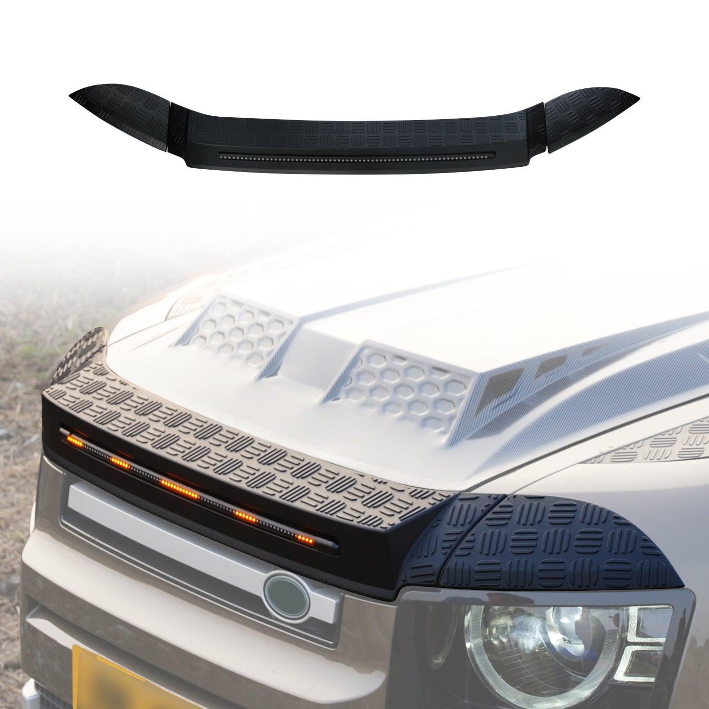 LED Light Bonnet Protector for Land Rover Defender L663 Series 2020-Onwards