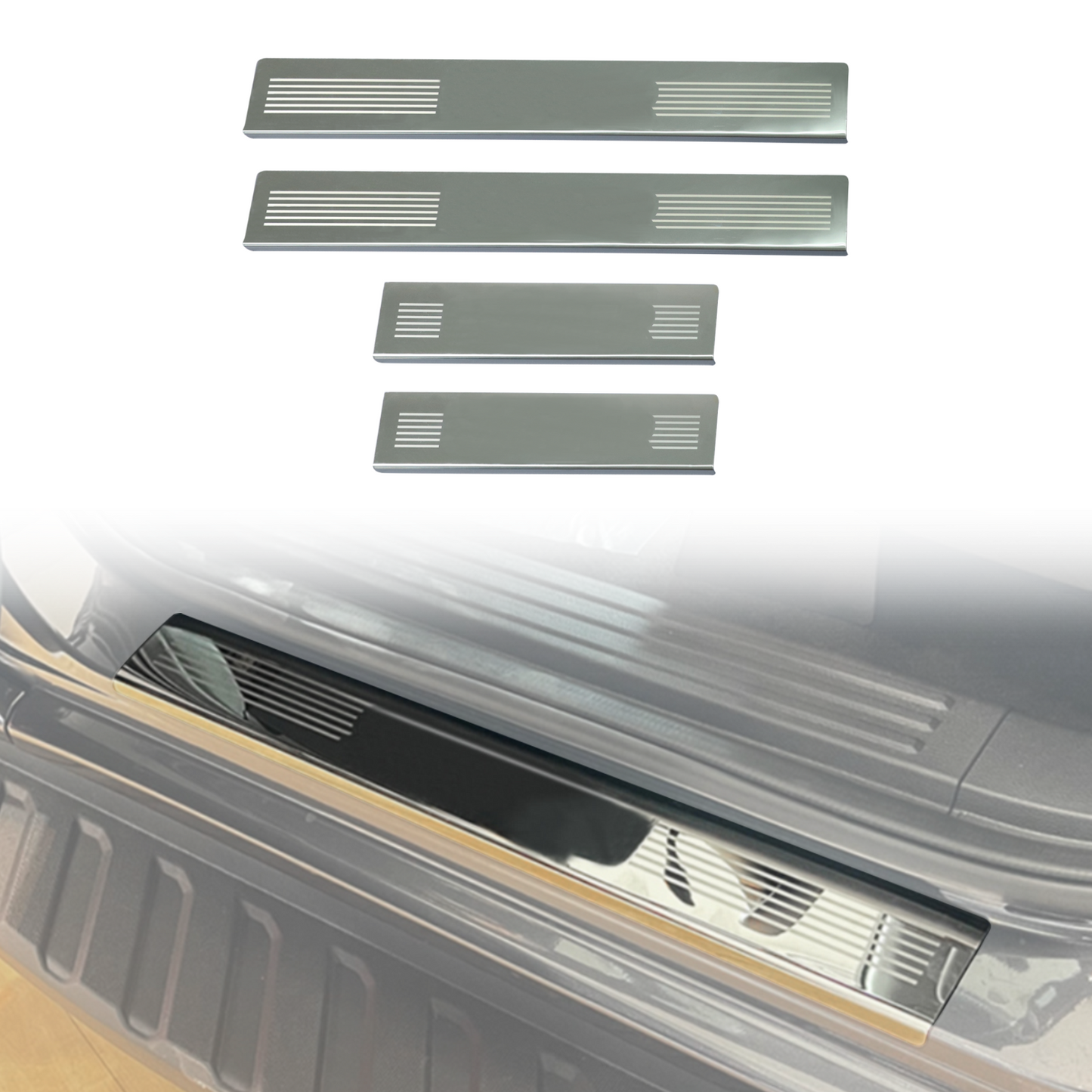 Stainless Door Sill Protector for Ford Ranger Next-Gen Dual Cab 2022-Onwards