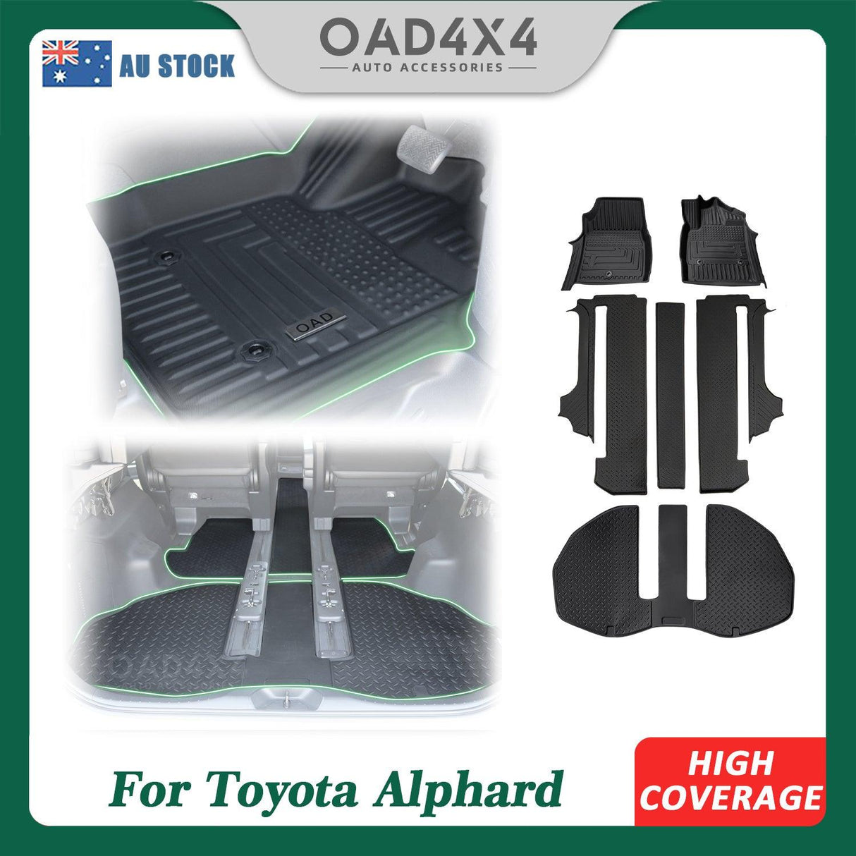 Full Set Car Mats for Toyota Alphard 2015-2024