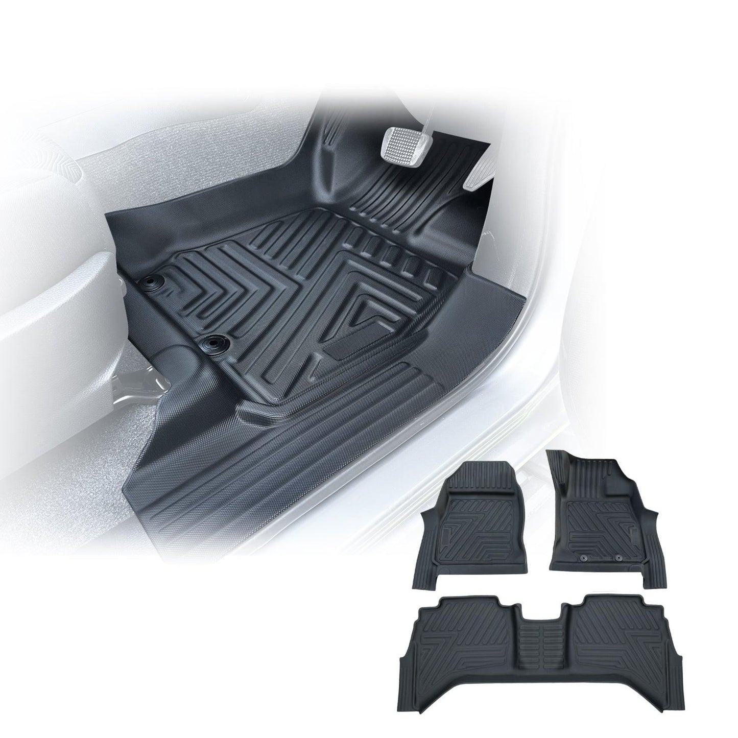 5D TPE Car Floor Mats for Mazda BT-50 BT50 Dual Cab 2020-Onwards