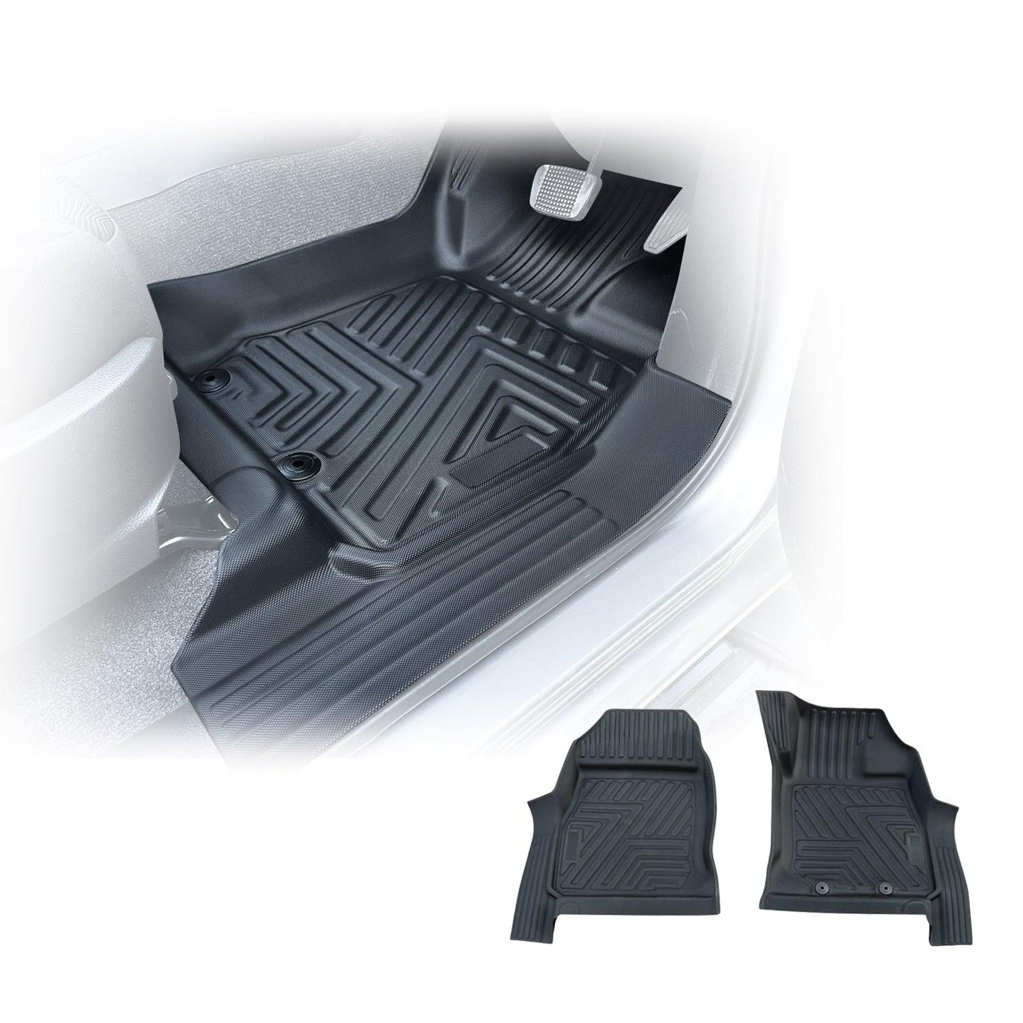 5D TPE Car Floor Mats for ISUZU D-MAX Single/Extra Cab 2020-Onwards