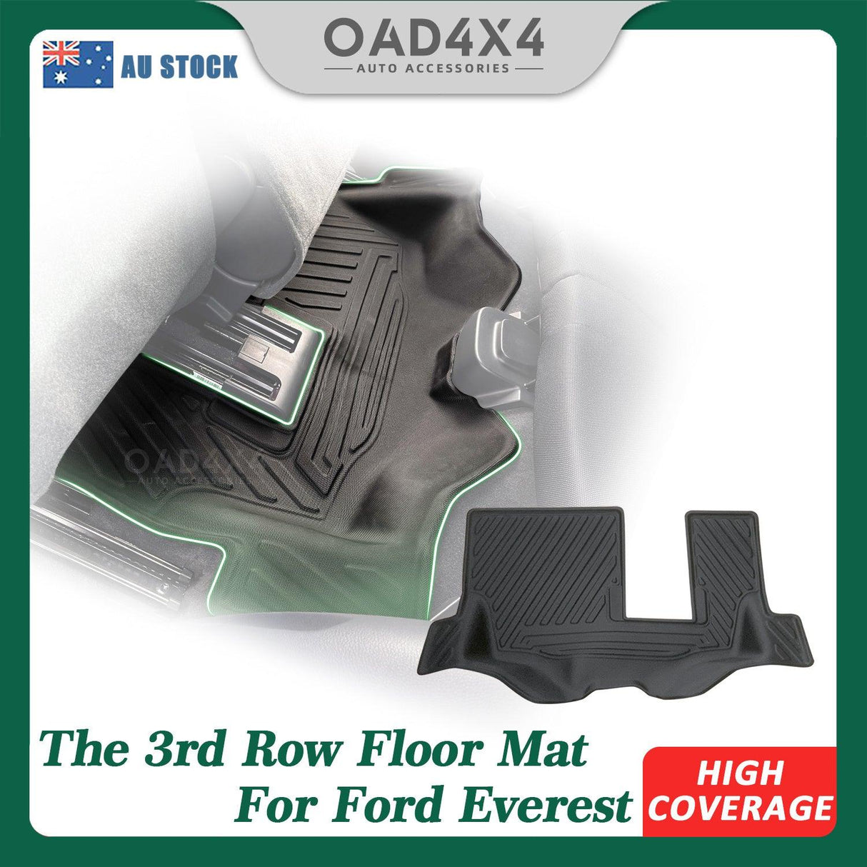 Third Row Car Floor Mats for Ford Everest UA / UA II 2015-2022