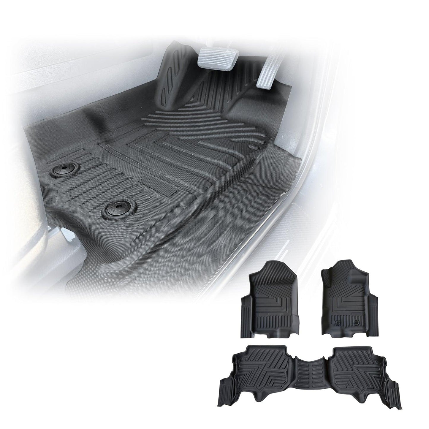 5D TPE Car Floor Mats for Ford Everest UA / UA II 2015-2022